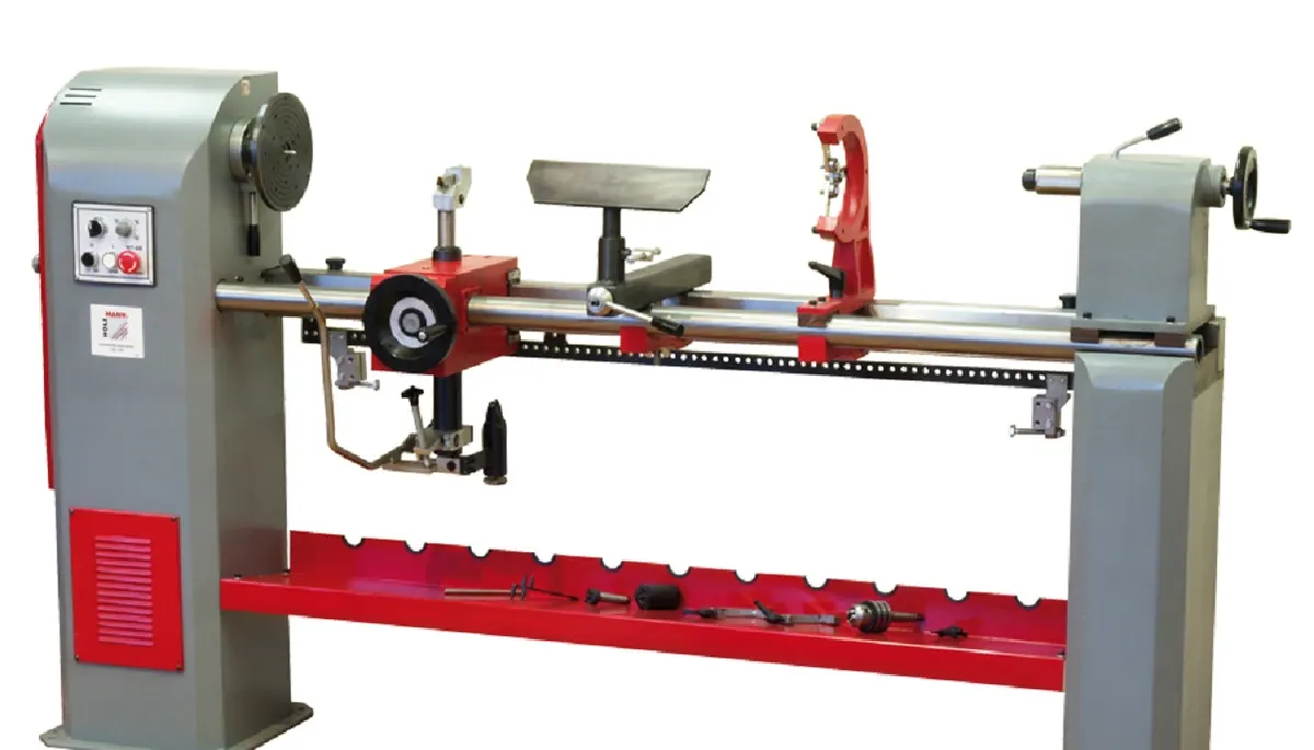 Woodturning lathe from the historical archive